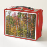 Fall in the Forest Colorful Autumn Photography Metal Lunch Box