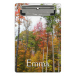 Fall in the Forest Colorful Autumn Photography Mini Clipboard