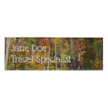 Fall in the Forest Colorful Autumn Photography Name Tag