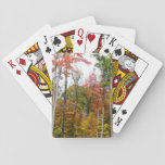 Fall in the Forest Colorful Autumn Photography Playing Cards