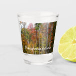 Fall in the Forest Colorful Autumn Photography Shot Glass