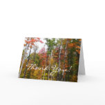Fall in the Forest Colorful Autumn Photography Thank You Card