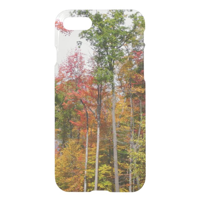 Fall in the Forest Colorful Autumn Photography Uncommon iPhone Case (Back)