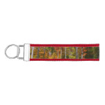 Fall in the Forest Colorful Autumn Photography Wrist Keychain