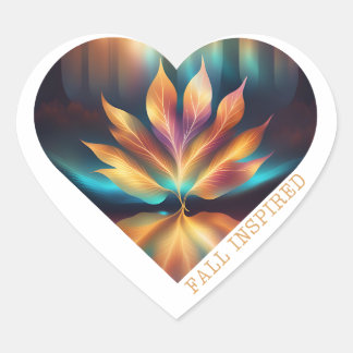 Fall Inspired Aurora Heart Sticker