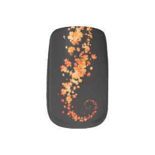 Fall Inspired Maple Leaf Minx Nail Art