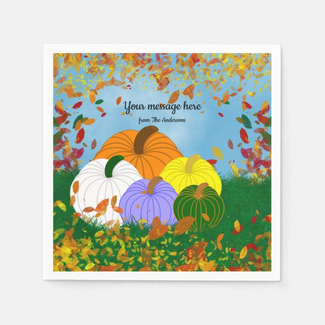 Fall into Autumn Napkins (Front)