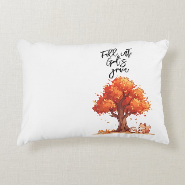 Fall Into God's Grace Accent Pillow (Front)