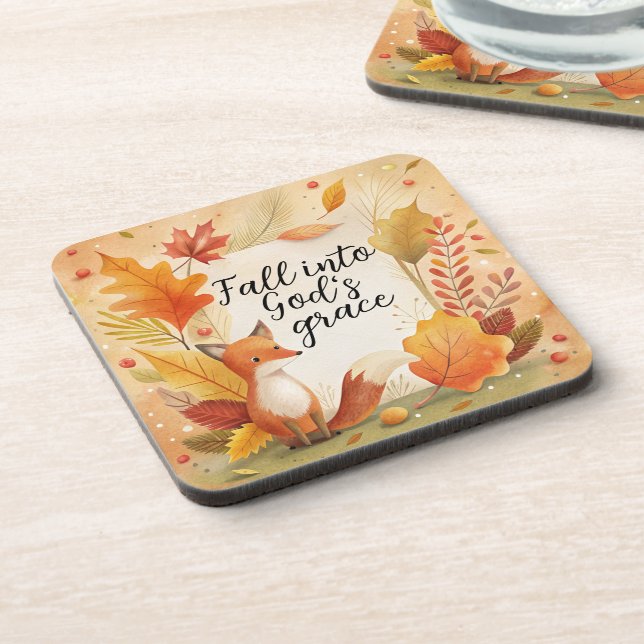 Fall Into God's Grace Beverage Coaster (Left Side)