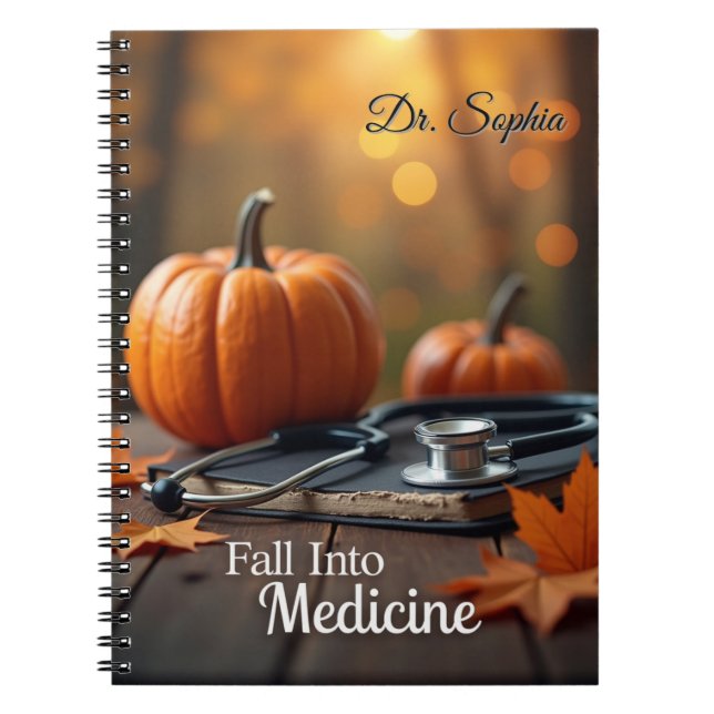 Fall Into Medicine Personalized Notebook (Front)