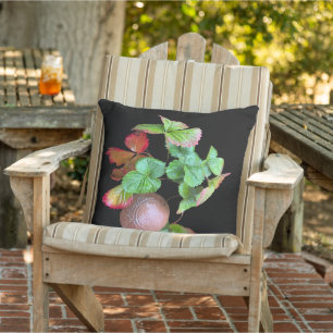 Fall Into Strawberry Season Backyard Garden Photo Outdoor Pillow