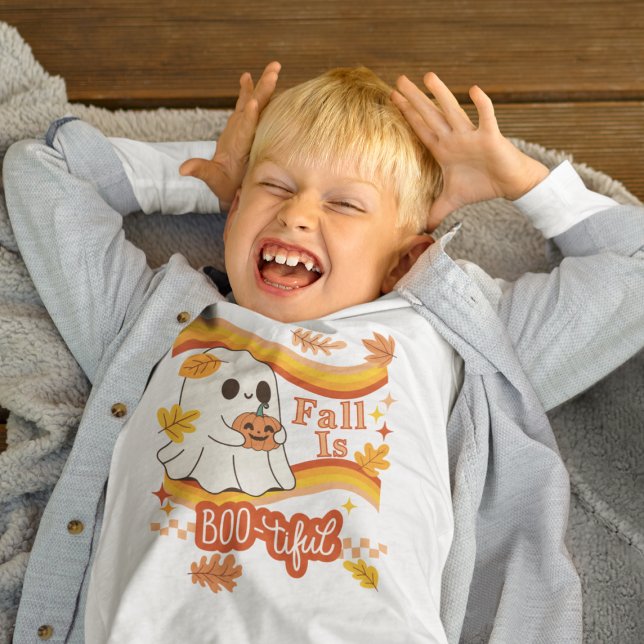 Fall is Boo-tiful - Fall is Beautiful - Ghost  Tri-Blend Shirts (This item is for display purposes only to illustrate the design element. )