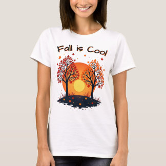 Fall is Cool - Seasonal Autumn Leaves T-Shirt