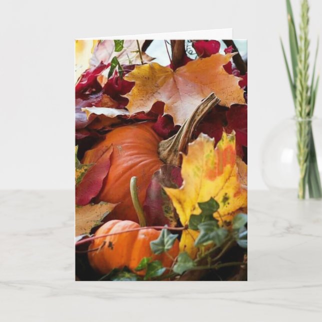 **FALL IS HEAR - BIRTHDAY IS NEAR** HAPPY BIRTHDAY CARD (Front)