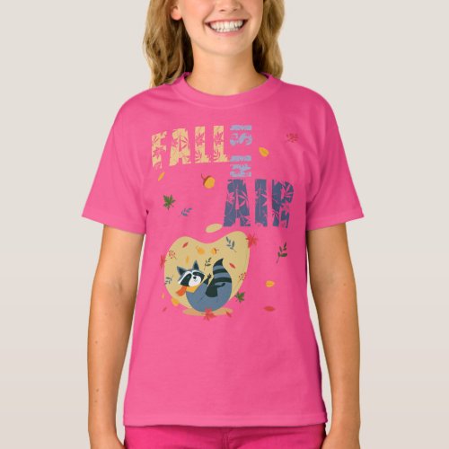 Fall Is In Air With Swinging Raccoon T_Shirt