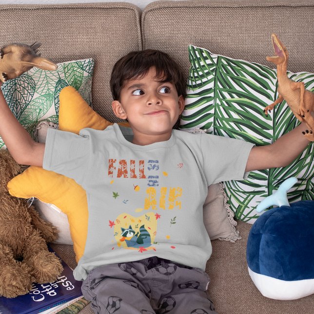 Fall Is In Air With Swinging Raccoon T-Shirt (Fall Is In Air With Swinging Raccoon T-Shirt)