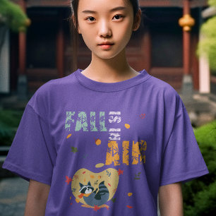 Fall Is In Air With Swinging Raccoon T-Shirt