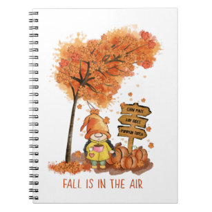 Fall Is In the Air Autumn Lover Gift  Notebook