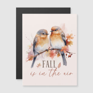 Fall Is In The Air – Cute Birds & Autumn Leaves