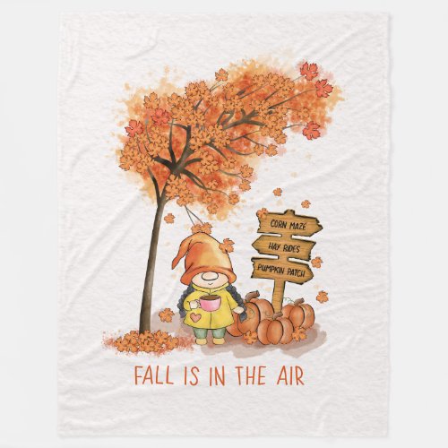 Fall is in the air Fleece Blanket