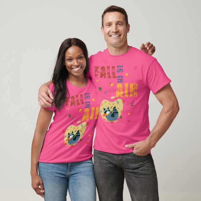 Fall Is in The Air Raccoon Autumn T-Shirt (Unisex)
