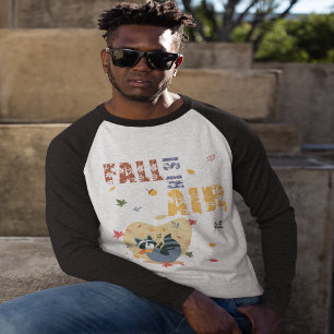 Fall Is in the Air Raccoon Autumn T-Shirt