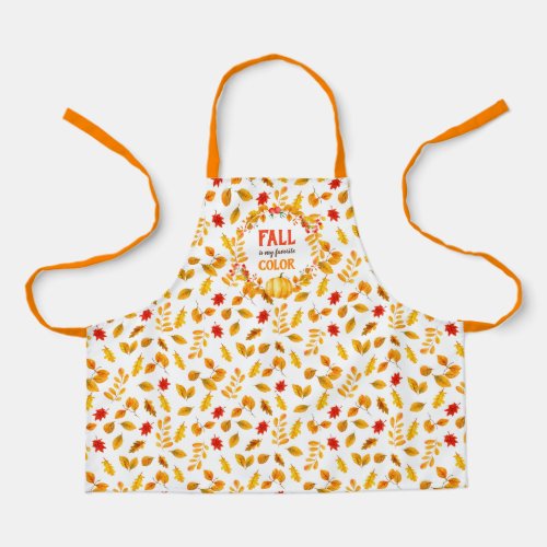 Fall is My Favorite Color Autumn Wreath Apron