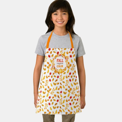 Fall is My Favorite Color Autumn Wreath Apron
