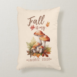 Fall Is My Favorite Color – Mushrooms & Leaves Accent Pillow