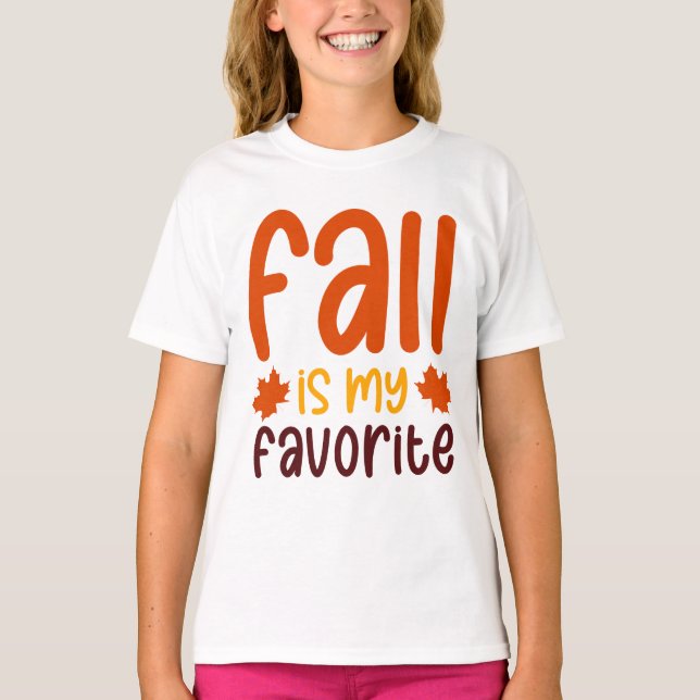 Fall Is My Favorite - Cozy Autumn Quote Design T-Shirt (Front)