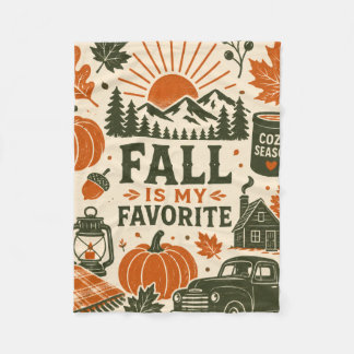 Fall is my Favorite Fleece Blanket