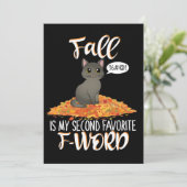 Fall is My Second Favorite F-Word - Cute Cat (Standing Front)