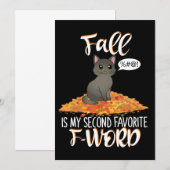 Fall is My Second Favorite F-Word - Cute Cat (Front/Back)