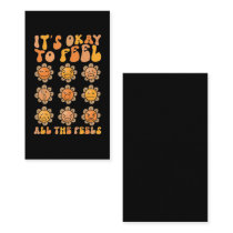 Fall Its Okay To Feel All The Feels Mental Health Business Card