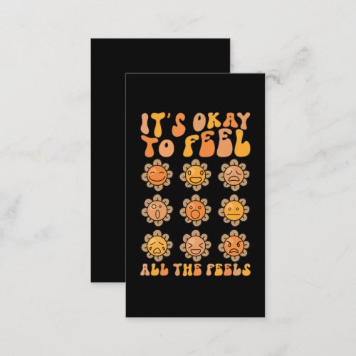  Fall Its Okay To Feel All The Feels Mental Health Business Card