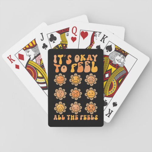  Fall Its Okay To Feel All The Feels Mental Health Poker Cards