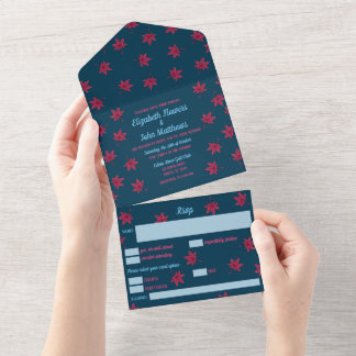 Fall Japanese Maple Wedding Invite