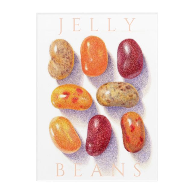FALL JELLY BEANS 10x14 Acrylic Wall Art + Text (Front)