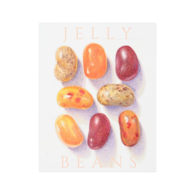 FALL JELLY BEANS 11x14 Metal Wall Art + Text (Front)