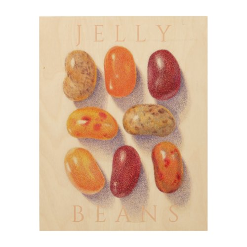 FALL JELLY BEANS 11x14 Wood Wall Art  Text