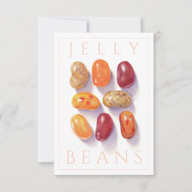FALL JELLY BEANS 3.5x5 Flat Card (Front)