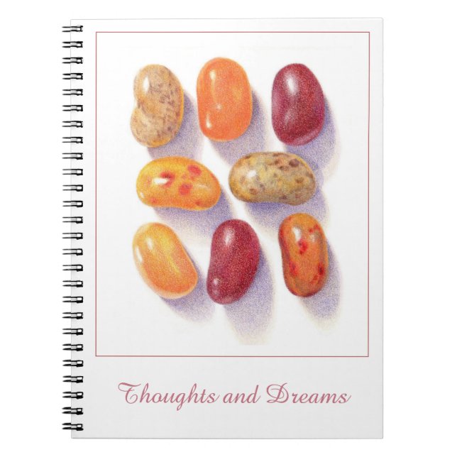 FALL JELLY BEANS 6.5x8.75 Spiral Notebook (Front)