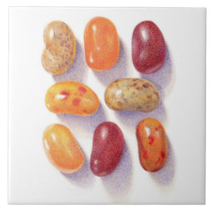 FALL JELLY BEANS 6x6 Ceramic Tile