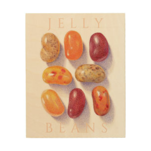 FALL JELLY BEANS 8x10 Wood Wall Art + Text