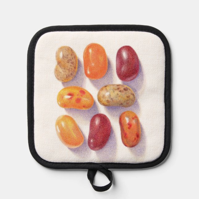 FALL JELLY BEANS Pot Holder  (Front)
