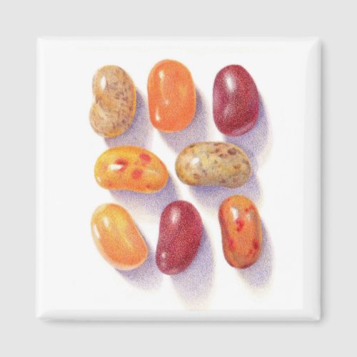 FALL JELLY BEANS Square Magnet