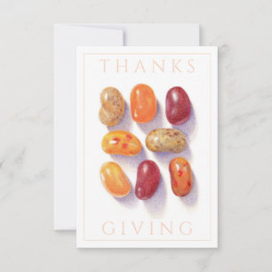 FALL JELLY BEANS Thanksgiving 3.5x5 Flat Card