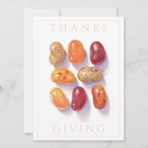 FALL JELLY BEANS Thanksgiving 5.5x7.5 Flat Card