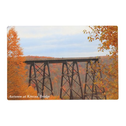 Fall Kinzua Bridge Reversible Rustic Barnwood Placemat