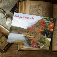 Fall Lake Scene Rural Foliage Pastor Appreciation 